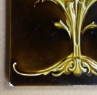 England - Antique Art Nouveau Majolica Tile C1900