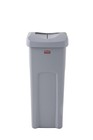 Commercial Square Trash Can With A Touch-sensitive Rotating Lid 23 Gallons  Grey