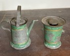 Antique Mini toy Tin Kettle And Waste Bucket  Orig Paint