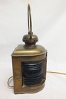 Vtg Robert Findlay Marine Ship Brass Lamp Blue Red Lens Maritime Nautical