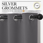 Thermal Insulated Grommet Blackout Curtains For 42 w X 63 l  pack Of 2  Grey