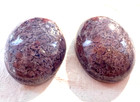 Al1061 Vintage Czech Glass Cabochons 25x18mm Purple Matrix Flat Back Unfoiled 2 