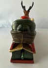 Cast Iron Mechanical Coin Bank Christmas Holiday Santa Sleigh Reindeer