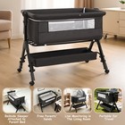 3in1 Baby Bassinet Bedside Sleeper Portable Baby Crib Bassinets With Swing Mode