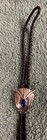 Vintage Western Cowboy  Bolo Tie Necklace Sterling Silver Mens Silver Tips