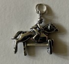 Hand   Hammer Sterling Silver 925 Equestrian Horse Charm 6g Vintage H h