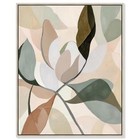 Leaf Prints Ii Canvas Colorful Floral Art  16 21l  X 17w  Silver Frame Floating