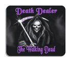 Grim Reaper Mouse Pad Custom Text Any Colors 1 4  Thick Goth Skull Death Dealer