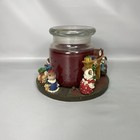 Vntg Mouse Yankee Candle Christmas Candle Holder W  Candle - Family Mice Resin
