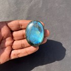 Blue Flash Labradorite Palm Stone Natural Crystal Chakra Healing Reiki Energy Aa
