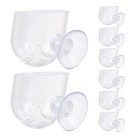 8 Pcs Hanging Wall Planter Acrylic Vase Aquarium Fish Food Feeder