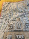 Vtg Sun Bonnet Sue Baby Quilt White  35 x56    Hand Embroidered   Quilted