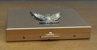 Vintage 1970 s Eagle Safety Gillette Razor Travel Mirrored Metal Box Set 4   x3   