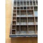 Vintage Wood Hamilton Letterpress Drawer Holder Metal Handle