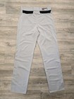 Nike Vapor Baseball Pants Mens Large 36x36 Gray Unhemmed Full Length Softball