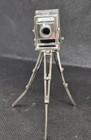 Miniature Solid Silver Vintage  Tripod Camera 925 Arezzo Italy Curio