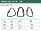 T316 Stainless Steel Delta Quick Link Triangle Chain Connector Marine