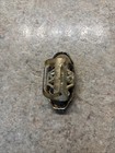 Vintage Japan Porcelain Lipstick Holder Case Mirror Gold Tone Courting Couple Vt