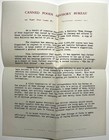 1939 Arp Home Storage Food Supplies Bulletin Three Canned Foods Advisory Leaflet