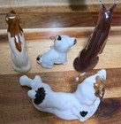 Vintage Ceramic Canine Dog Figurine Lot  4  Japan
