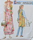 Daisy Kingdom 7481 Simplicity Crafts Apron Sewing Pattern Vintage 4 Sizes New