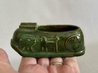 Nice Antique Chinese Green Glazed Red Clay  shoe  Ink Well - Brush Washer Pot