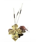 Vintage Brutalist Metal Flower Sculpture Butterfly Mcm Studio Art Decor