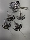 Vintage Silver Foil Rose Leaves Made In Japan 