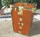 Vintage Steamer Trunk Stage Theatre Fold Out Wardrobe Antique 20th W Drawers