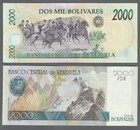 Venezuela Set 2 000 Bolivares 1998 - P  77b  P 80 - Unc
