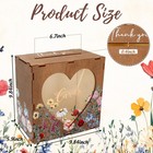 Spring Brown Wedding Card Box For Reception With Heart Acrylic Window Summer Vi 