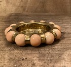 Vintage 1939 New York Worlds Fair Art Deco Fisher Jewel Tray Coral Agate Marbles