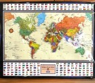 Vintage Laminated Map Of The World Poster Large Size 44    X 34    Flags Wall Print