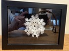 Ooak Tatted Snowflake Framed By Elaine R  Milner July 2012 Lace Artwork