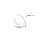 Open Jump Rings 8mm Colorful O-ring Connectors White 100pcs