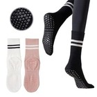3pairs Pilates Grip Socks  Yoga Socks With 5 5-8 5 3pairs-black white pink