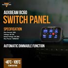 Auxbeam 6 Gang On off Switch Panel Toggle Circuit Relay System Kit Blue Car Boat