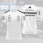 2025 White Team Mercedes-amg Petronas F1 Polo All Over Prints f1 Racing Gift