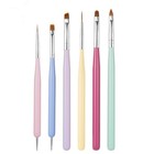 Nail Art Brushes 6pcs - Painting  Liner  Dotting Pens For Salon A-6pcs