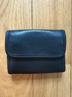 Vintage Coach Black Glovetanned Leather Trifold Travel Jewelry Case Organizer