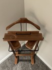 Vintage Aris Style Italy Wooden Valet Stand - Mcm Gentleman s Butler
