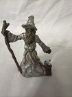 Vintage Gallo Pewter Wizard Figurine Iridescent Crystal Ball Staff Fantasy