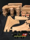 Brio thomas Train Compatible Wooden Railway  64 Tracks  13 Vehicles  9 Trestles