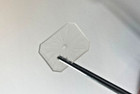 Antique Camphor Frosted Glass Flat Rectangle Center Hole 30x22x3 Mm  Wholesale