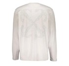 Off-white Men   s L White Cotton Crew Neck Long Sleeve Crossed Arrows Logo