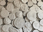 Lot Of 20 White Plaster Intaglios Cameos Grand-tour Style Made Usa Free Shipping
