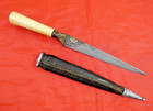 Magnificent Large Antique Persian Kard Dagger Damascus Wootz Gold Koftgari Sword