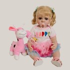 22 Inch Reborn Baby Dolls Full Vinyl Body Girl Adorable Smiling Newborn Toy Gift
