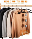 Velvet Clothes Hangers Non-slip Clothing Hangers 60 Pack Black