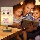 Kitty Bedside Table Lamp For Girls Bedroom kitt Cat Gifts -3 Colors Purple